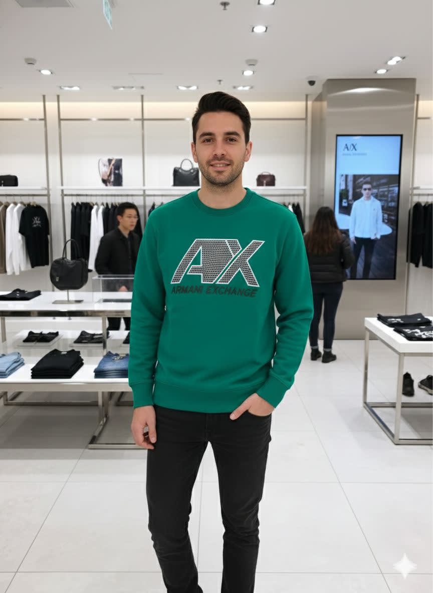 Armani Exchange Green Premium Quality Sweatshirt-0