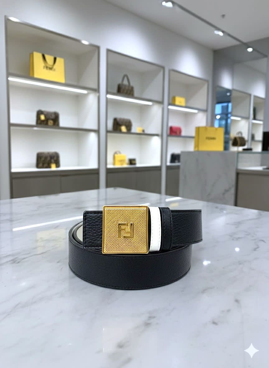 Fendi Golden Premium Quality Authentic Belt-0