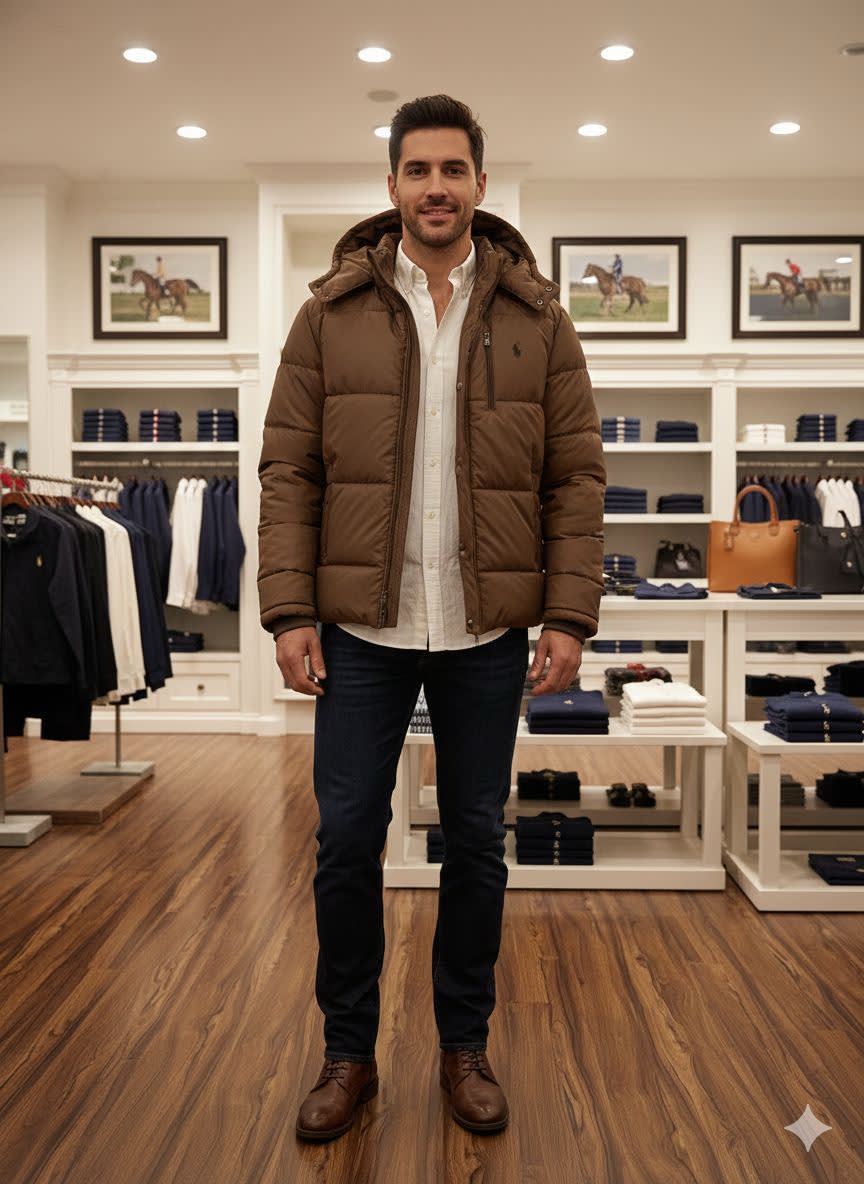 Ralph Lauren Dark Brown Premium Quality Puffer Jacket-1