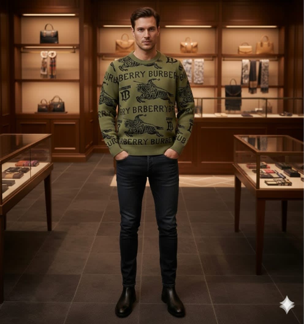 Burberry Green Authentic Quality Pullover-1