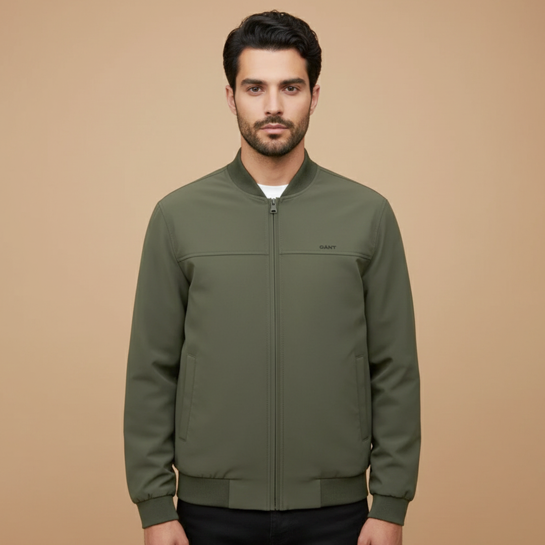 Gant Dark Green Premium Quality Imported Fabric Full Jacket-0