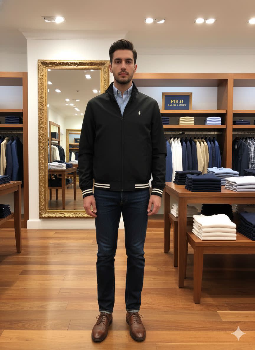 Ralph Lauren Black Premium Quality Cotton Blend Jacket-5