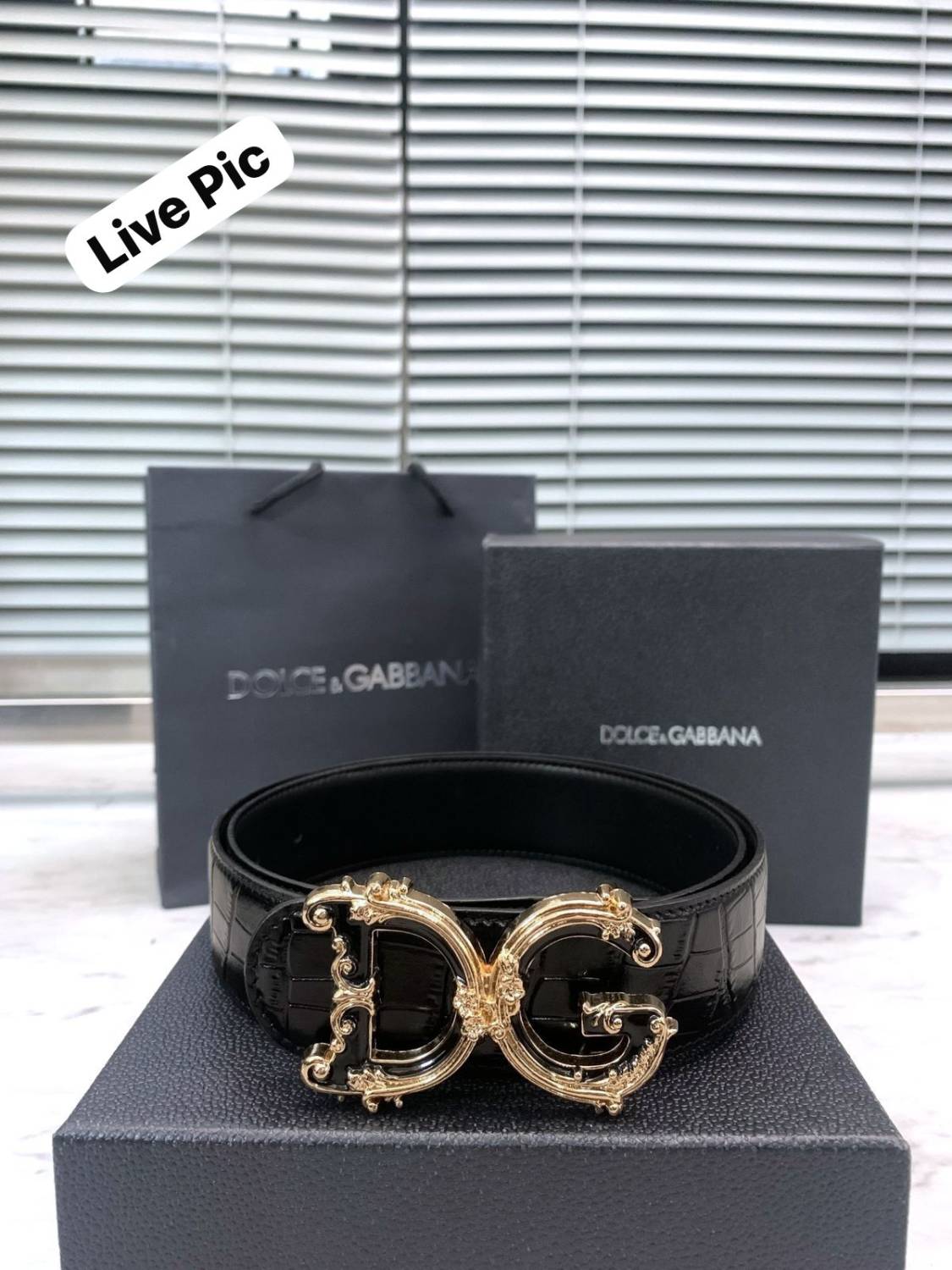 Dolce & Gabbana Black Premium Quality Belt-3
