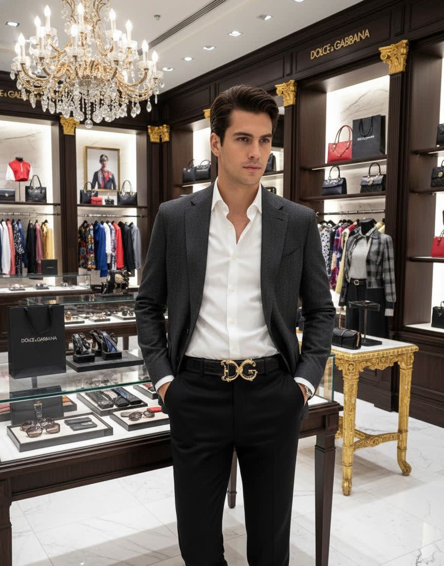 Dolce & Gabbana Black Premium Quality Belt-4