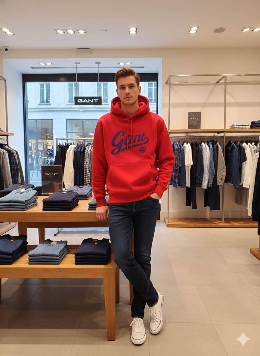 Gant Red Premium Quality Hoodie-0