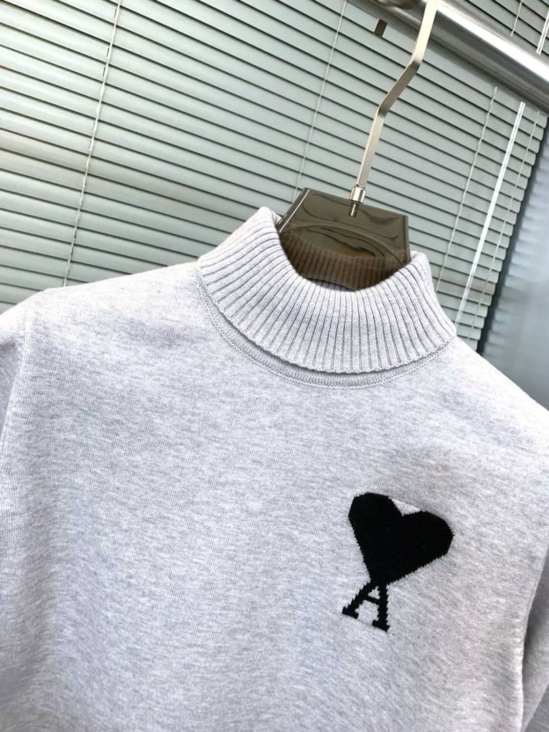 Ami Paris Grey Premium Quality Luxury Sweatshirt-3