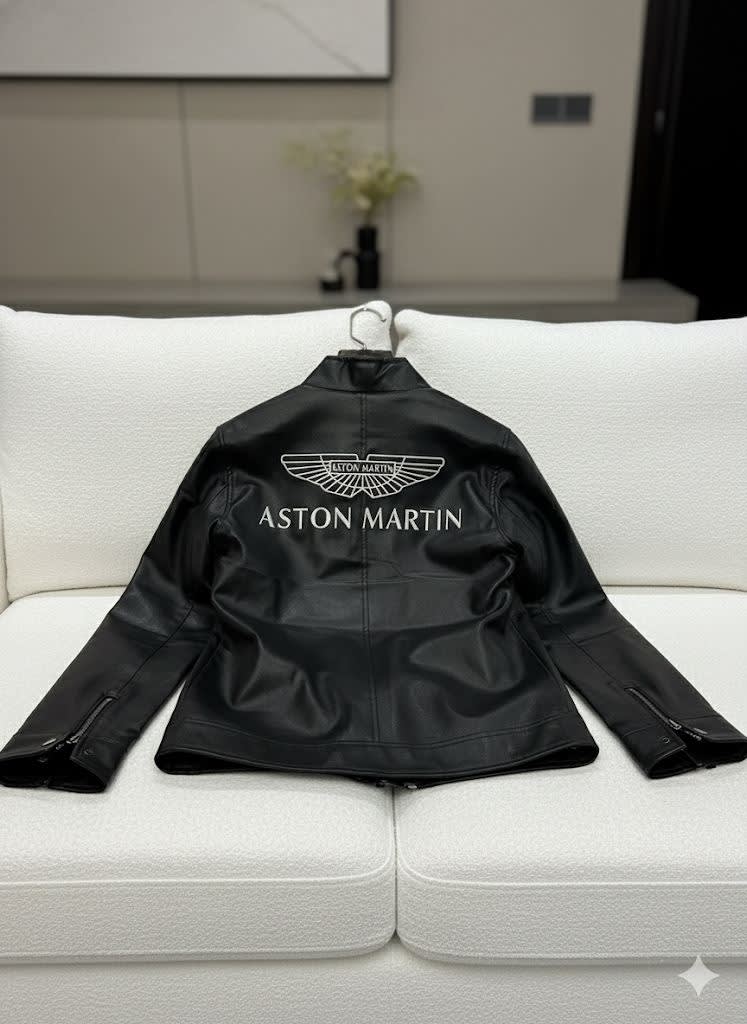 Astron Martin Embroidered logo Black Premium Quality jacket-9