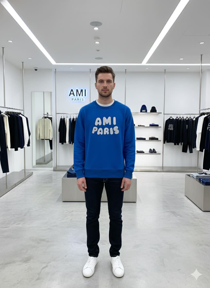Ami Paris Blue Premium Quality Luxury Sweatshirt-0