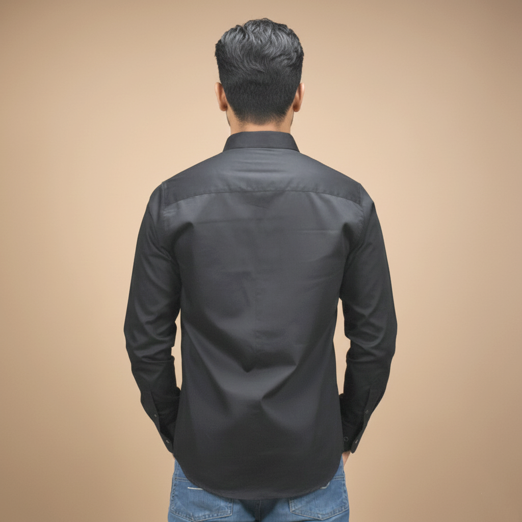 Balmain Patch Black Premium Cotton Shirt-3