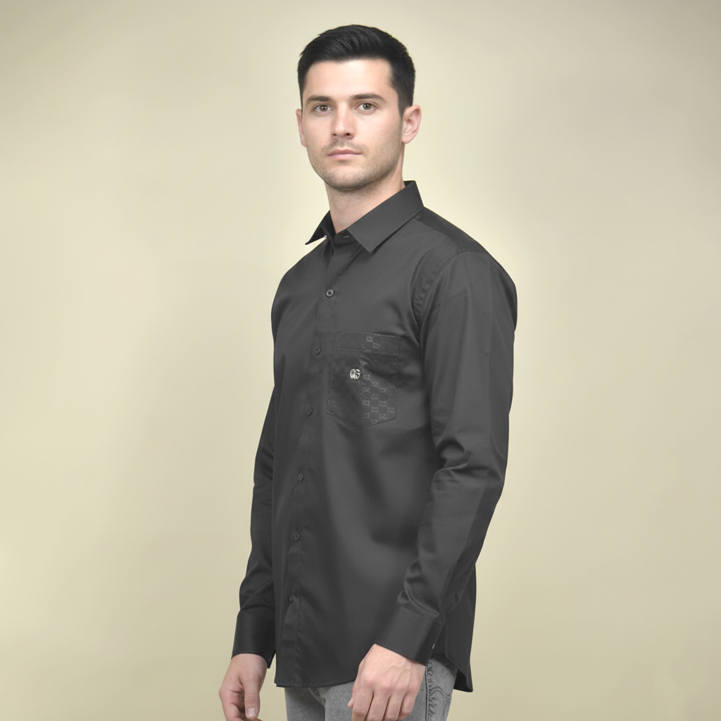 Gucci Pocket Printed Black Premium Shirt-0