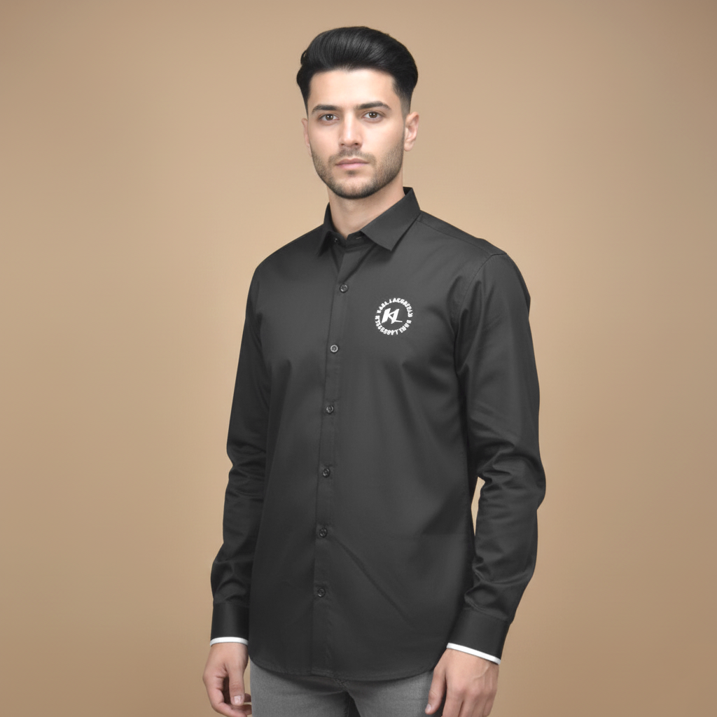 Karl Lagerfeld Black Premium Quality Shirt-0