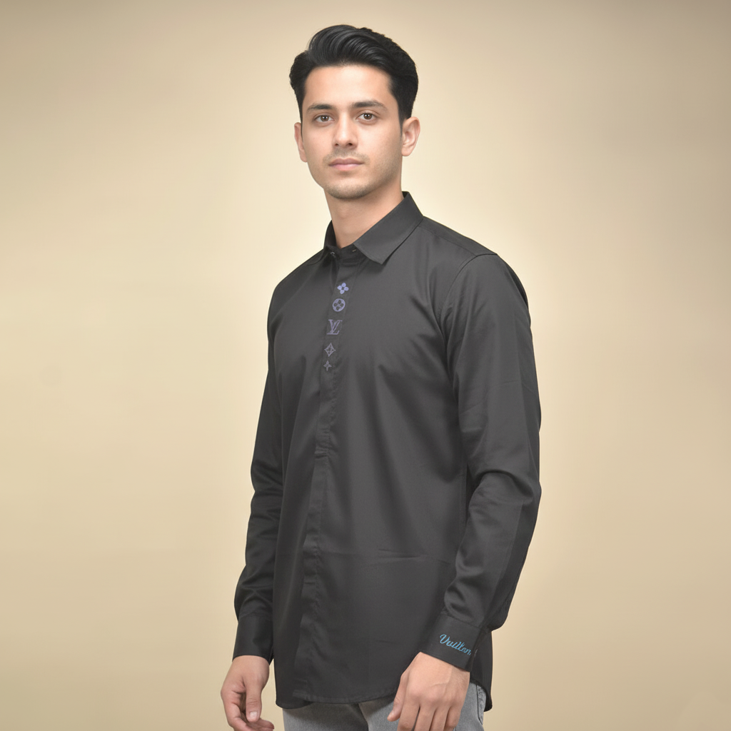 Louis Vuitton Black Premium Quality Shirt-0
