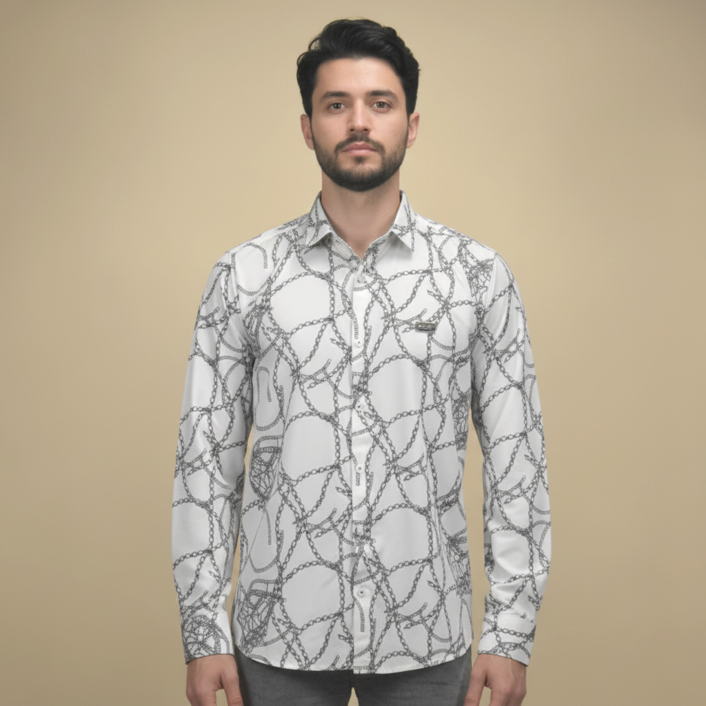 Balmain White Premium Quality Shirt-1