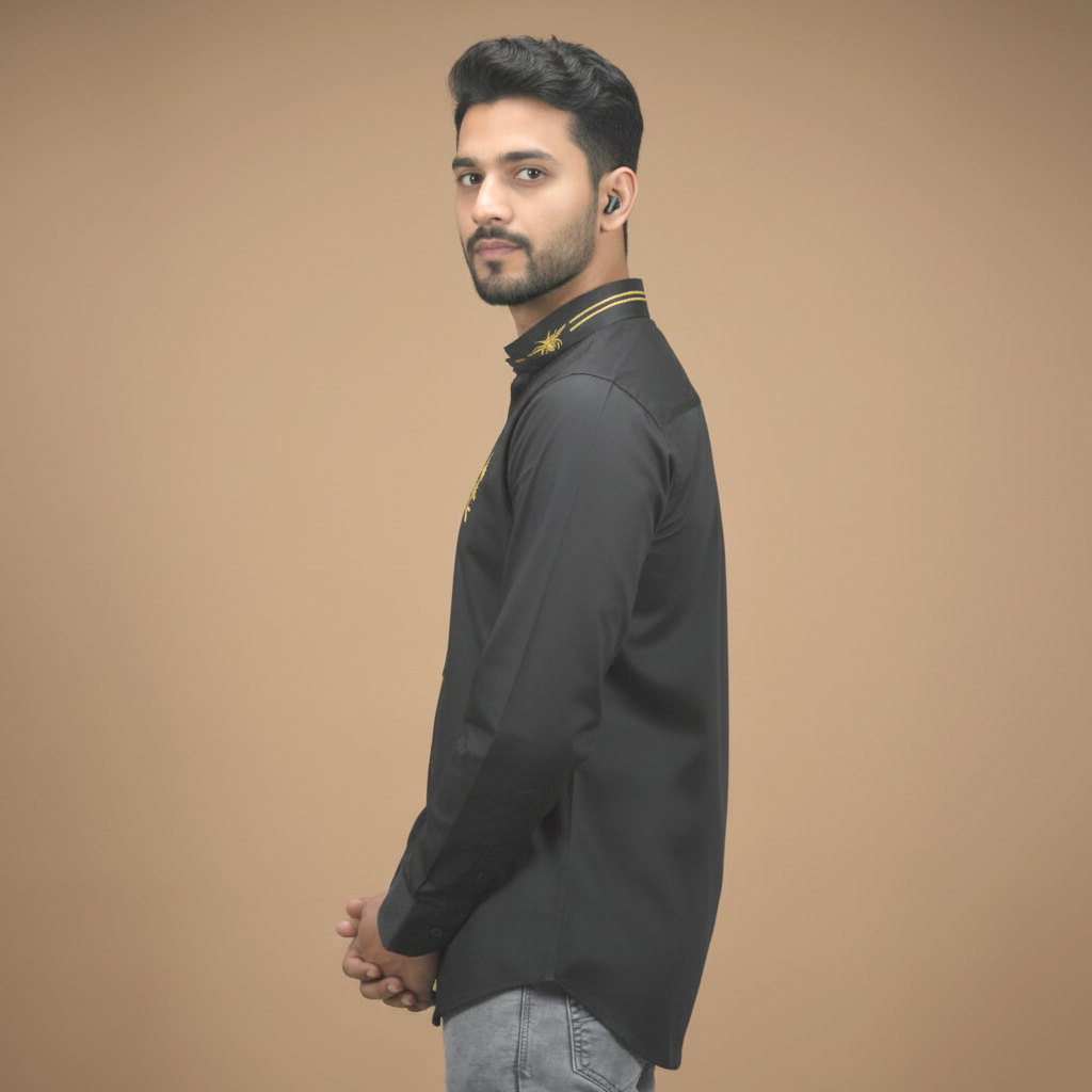 Dior Spider Embroidery Print Black Premium Shirt-2