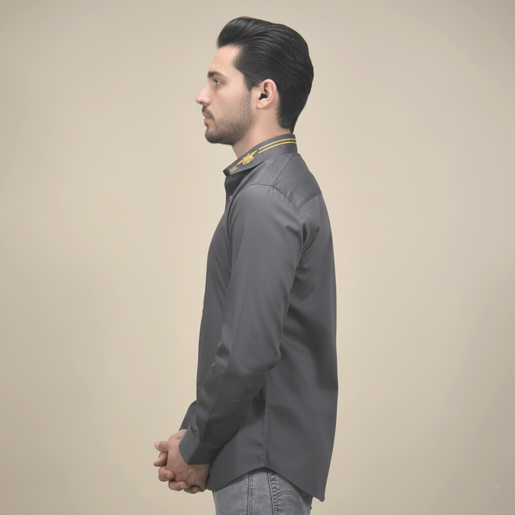 Dior Spider Embroidery Print Grey Premium Shirt-2