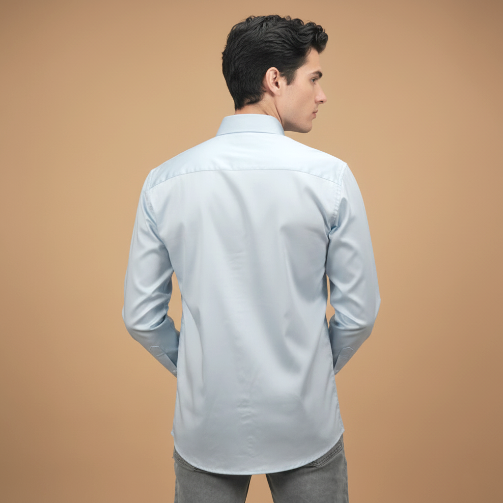 Armani Exchange Sky Blue Premium Quality Shirt-3