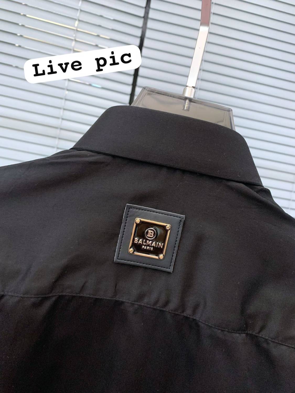 Balmain Embroidered Black Premium Cotton Shirt-3