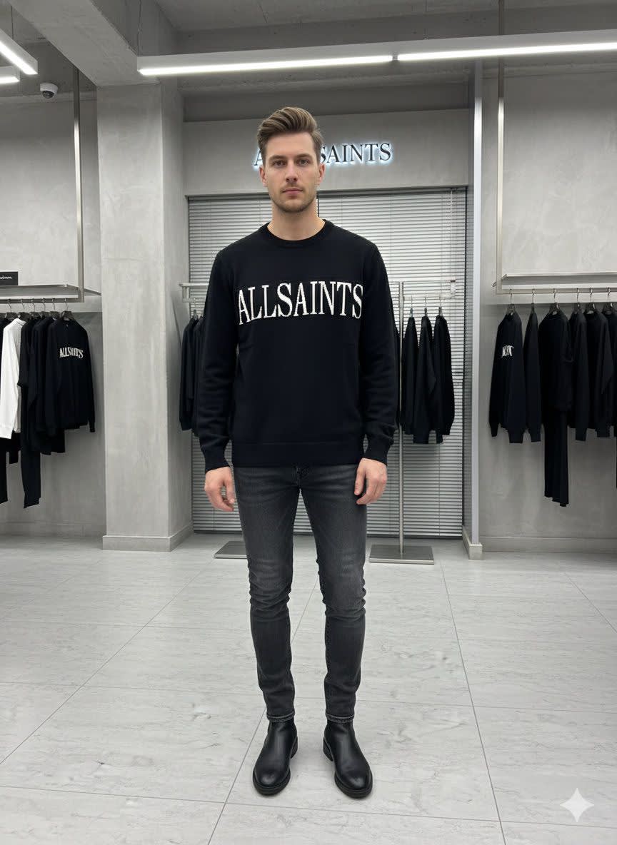 All Saint Black Premium Quality Sweatshirt-0