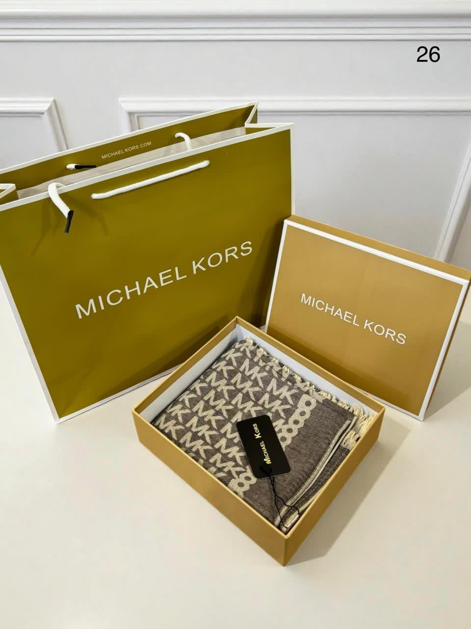 Michael Kors Beige Semi Woolen Stole-1