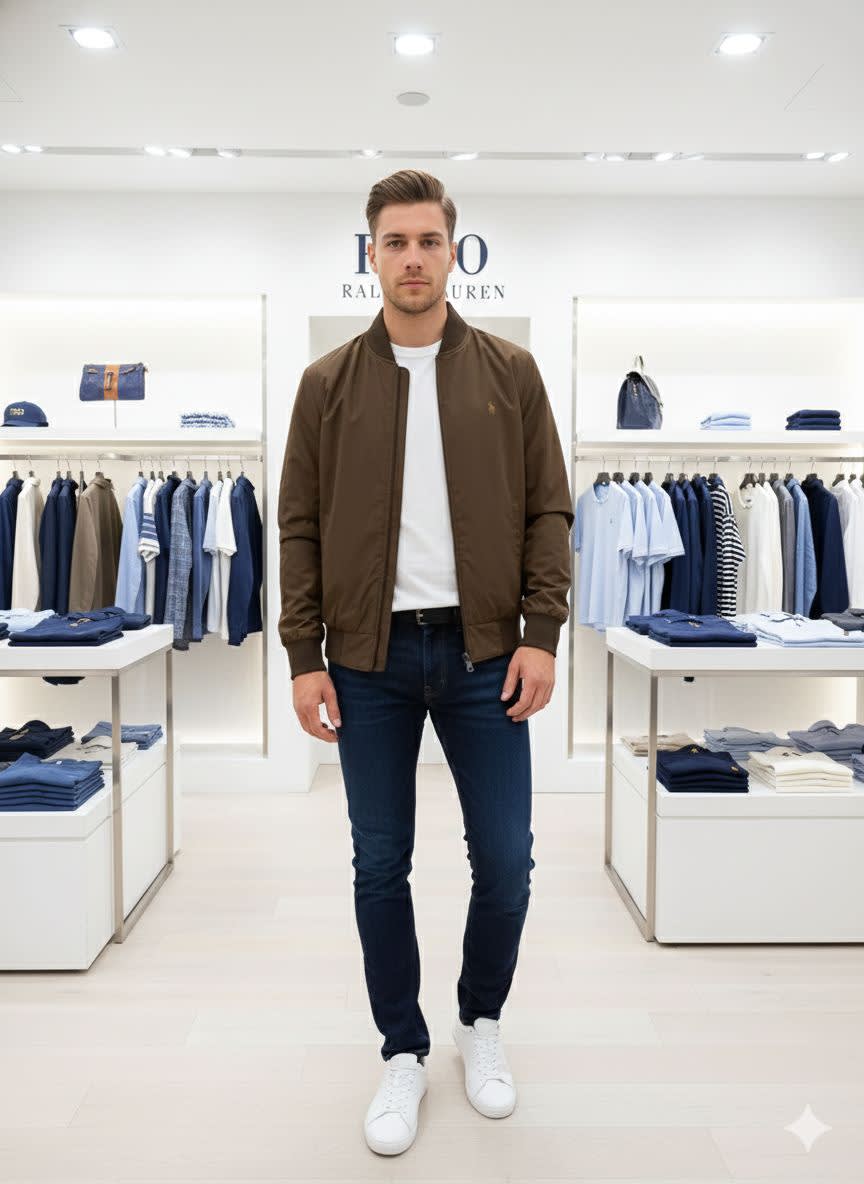 Ralph Lauren Dark Brown Premium Quality Cotton Blend Jacket-0