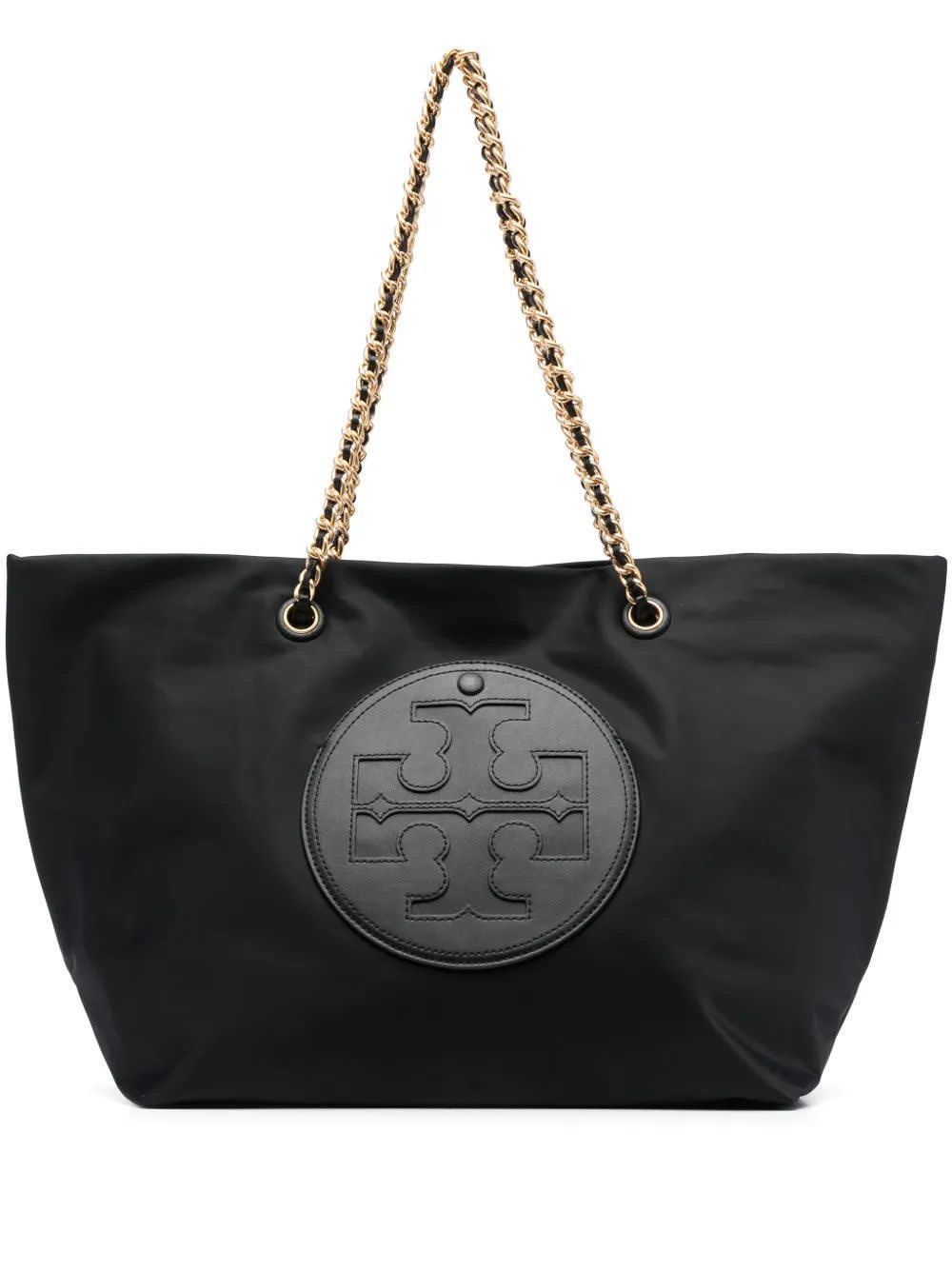 Tory Burch Small Ella Black With Pouch Tote Bag-0