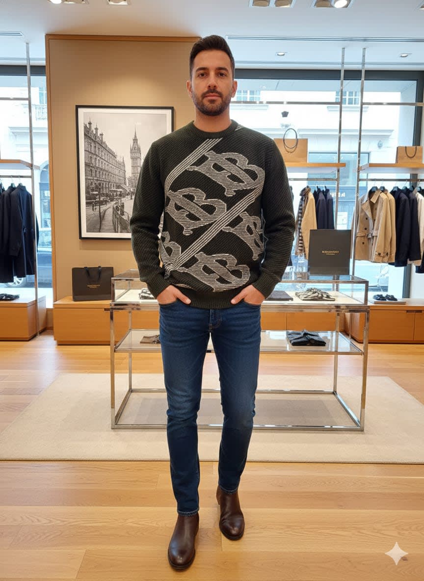 Burberry Green Authentic Quality Pullover-0