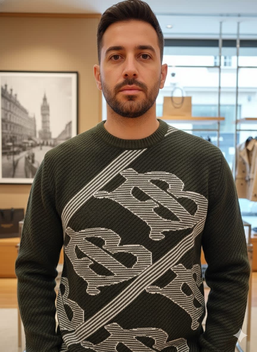 Burberry Green Authentic Quality Pullover-1