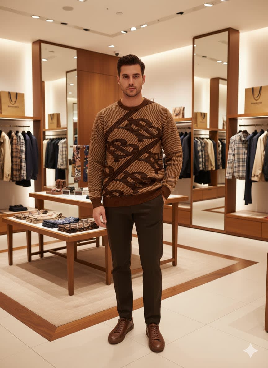 Burberry Brown Authentic Quality Pullover-0