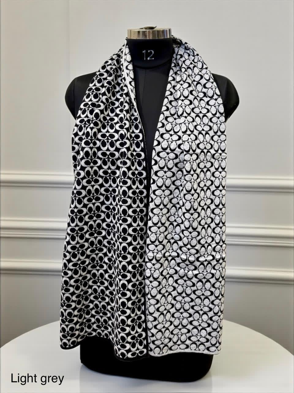 Coach Signature Black Cashmere Muffler-0