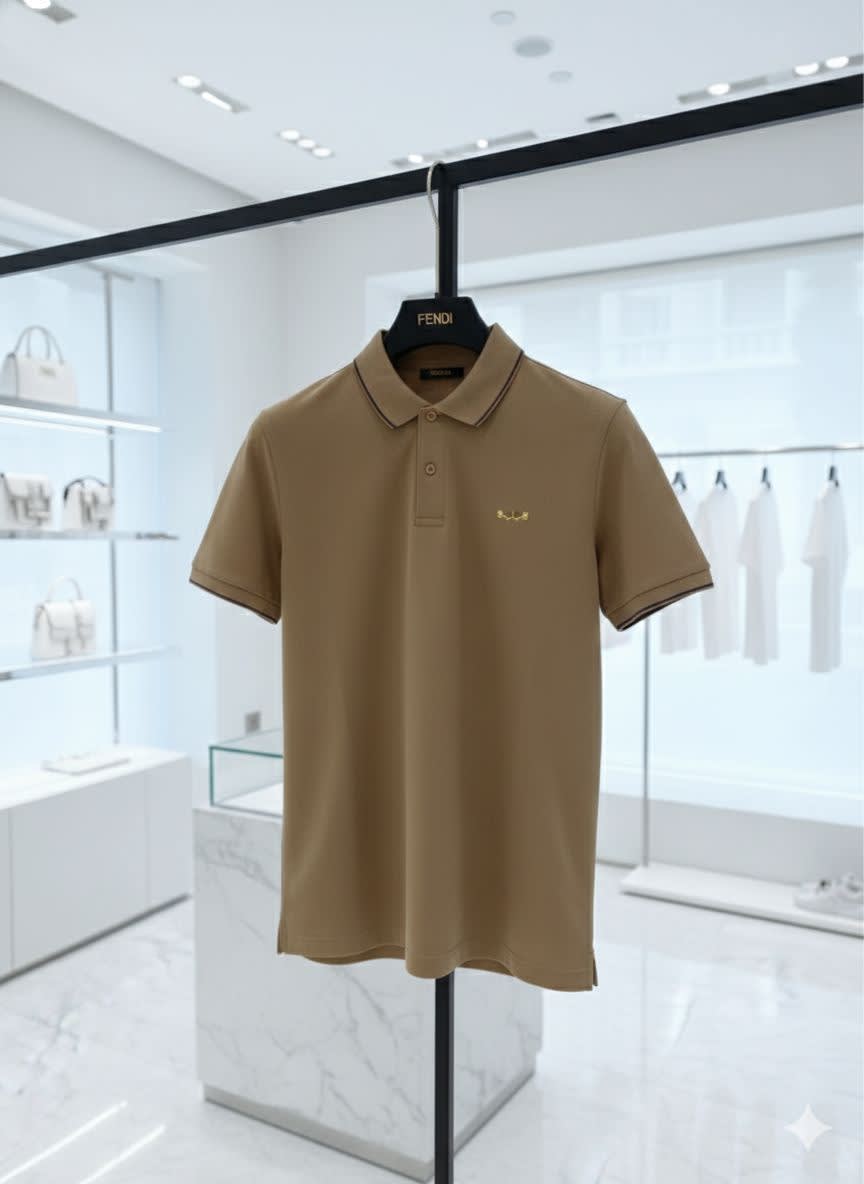Fendi Brown Premium Quality T-shirt-1