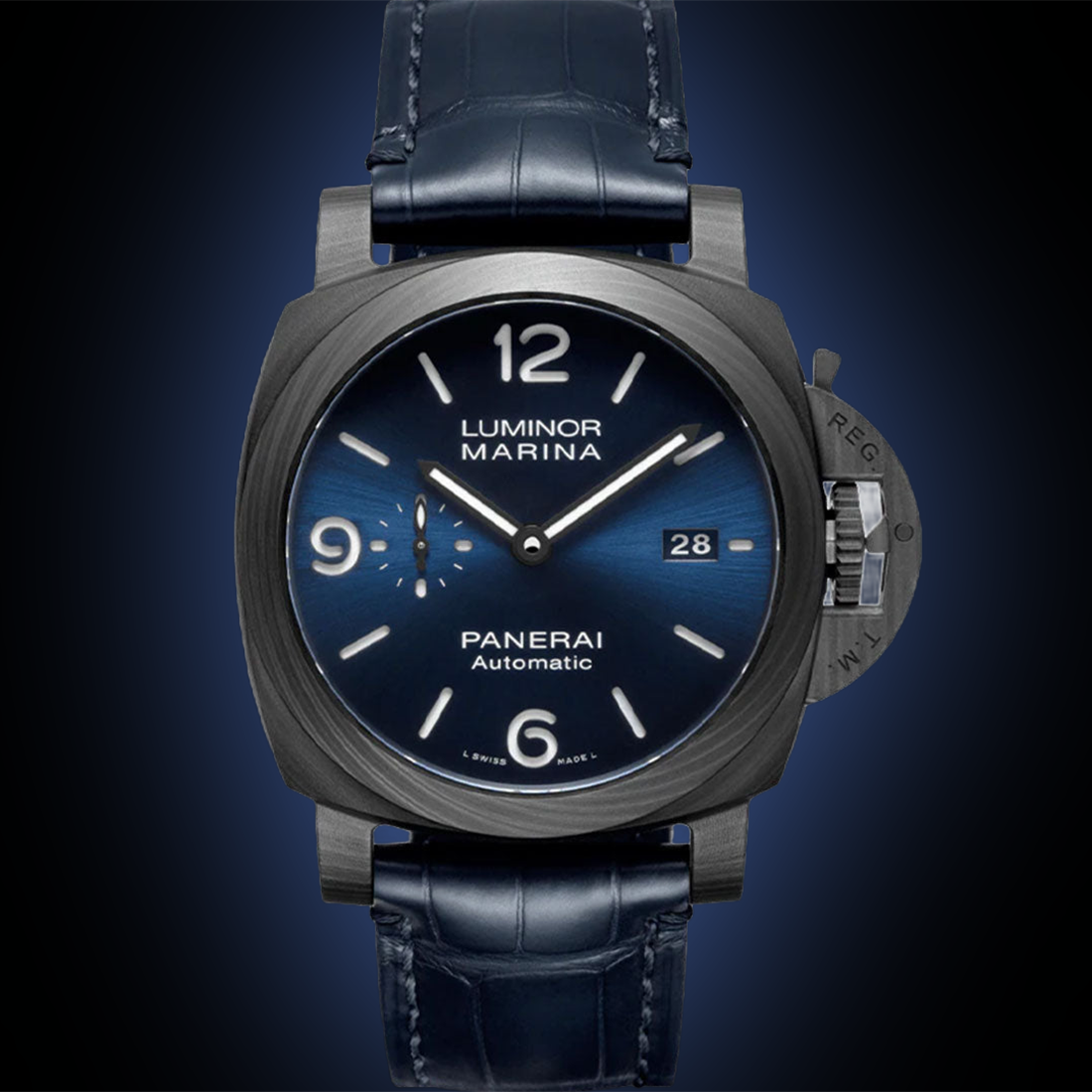 Panerai Luminor Marina Carbotech Blue Dial, Men's Watch PAM01664-4