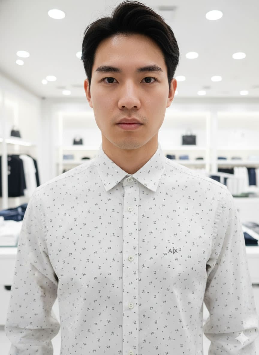 Armani Exchange White Premium Qualiy Cotton Shirt-1