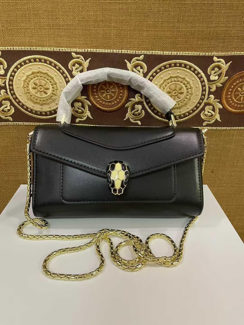 Bvlgari Serpenti Forever Top Black Shoulder Bag-0