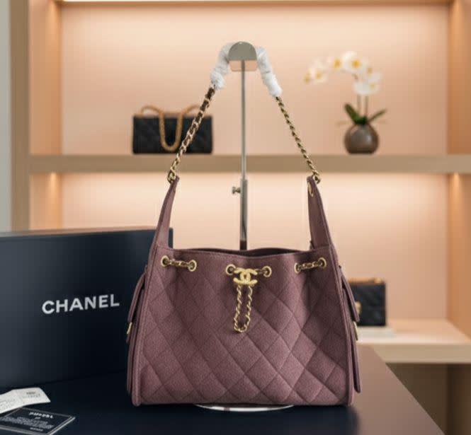 Chanel Maxi Burgundy Iconic 25S Hobo Bag-0