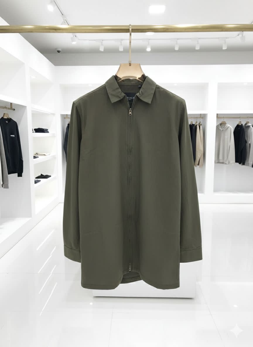 Essentials Olive Green Premium Quality Shirt-1