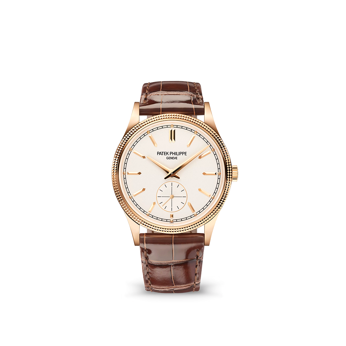 Patek Philippe Calatrava "Clous de Paris" Rose Gold Mens Watch 6119R-001-0