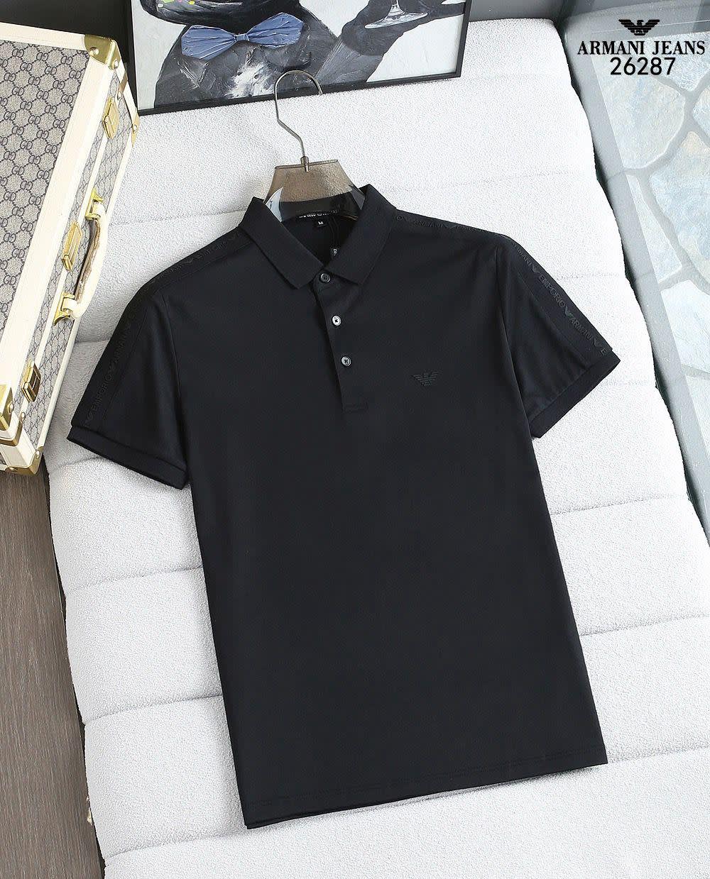 Emporio Armani Black Cotton T-Shirt-0
