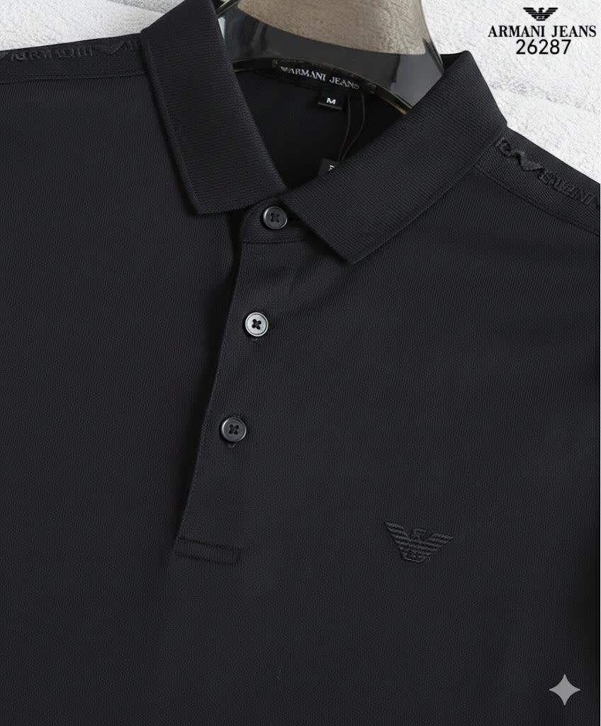 Emporio Armani Black Cotton T-Shirt-1