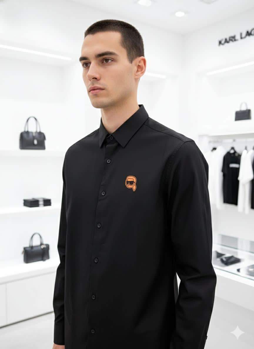 Karl Lagerfeld Black Premium Quality Shirt-0