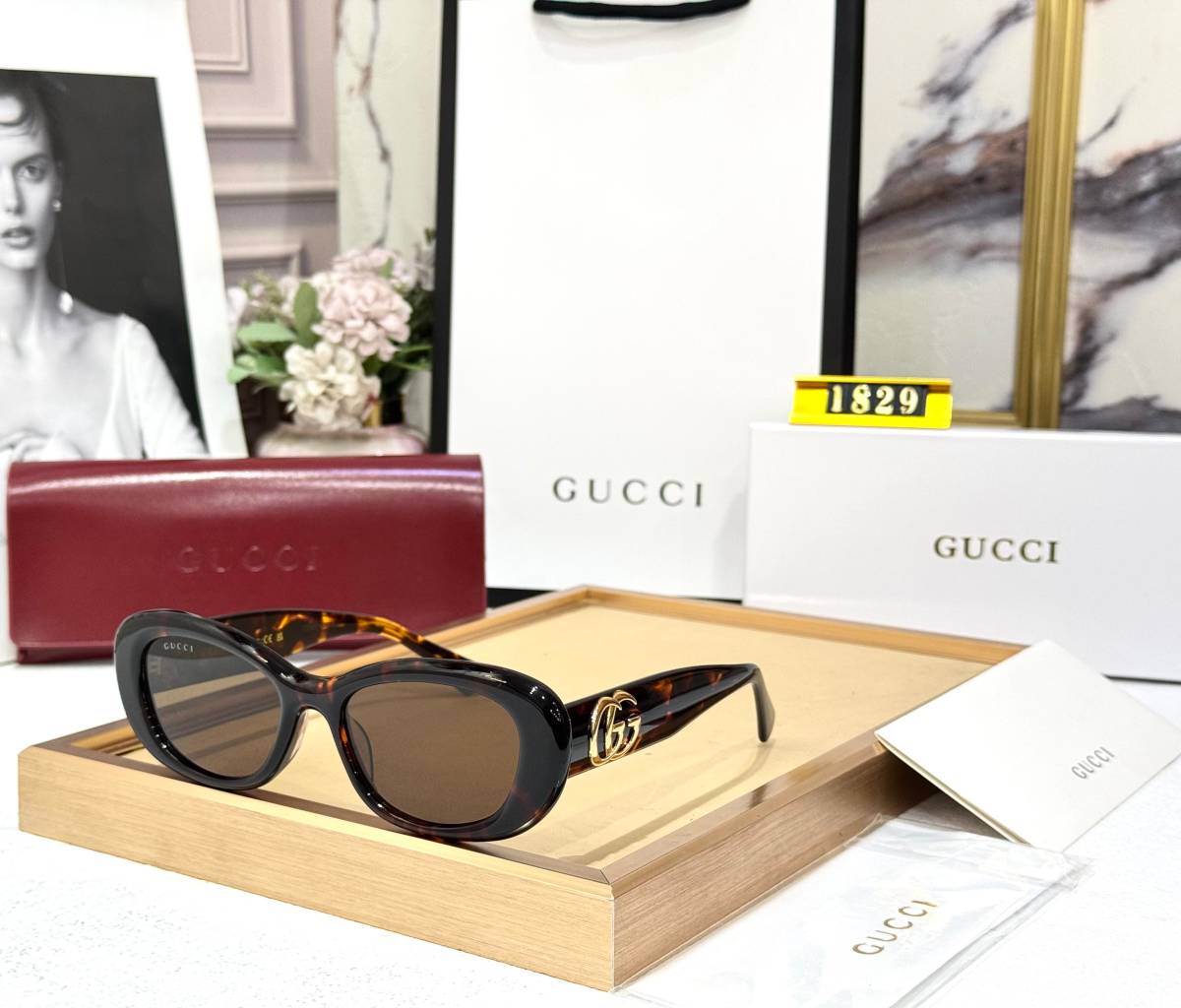 Gucci Brown Premium Women's Sunglasses-0