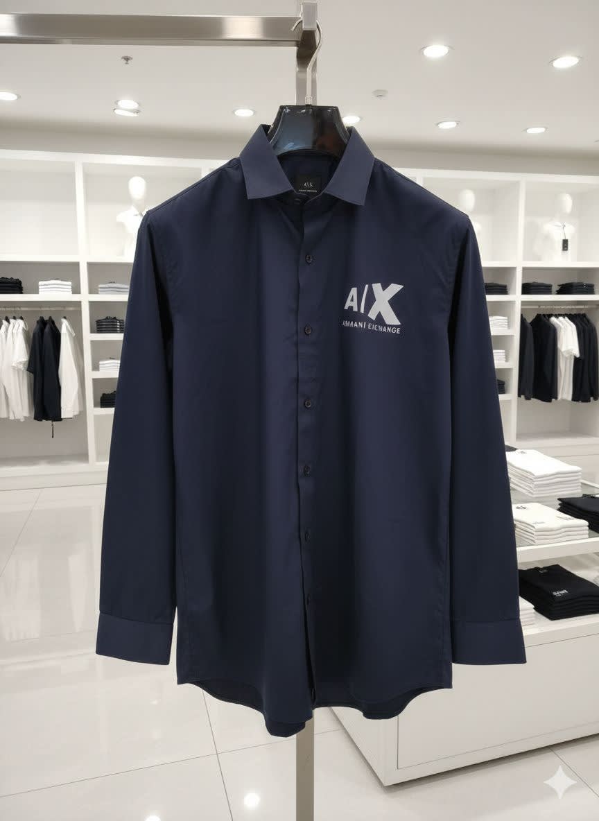 Armani Exchange Blue Premium Qualiy Cotton Shirt-1
