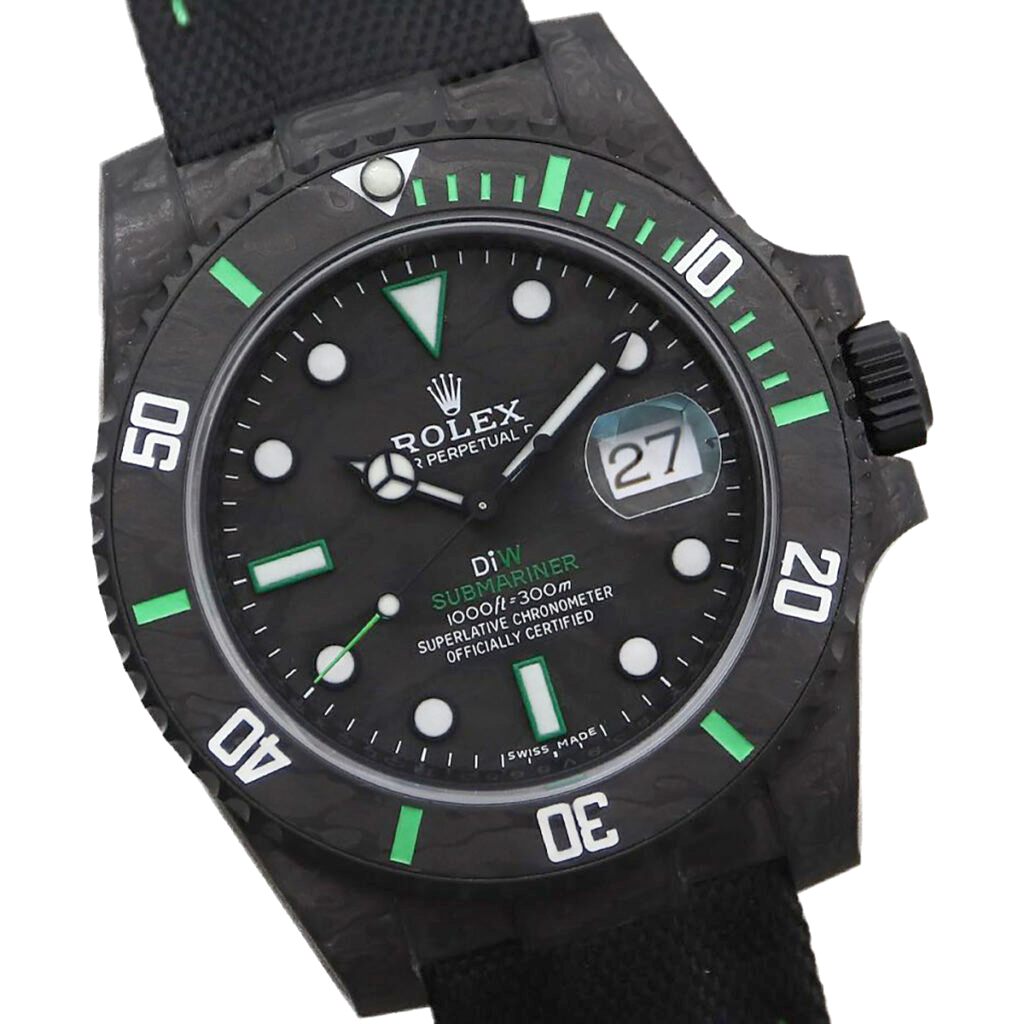 Rolex DIW Submariner Carbon Green Limited Edition Watch 126610-1