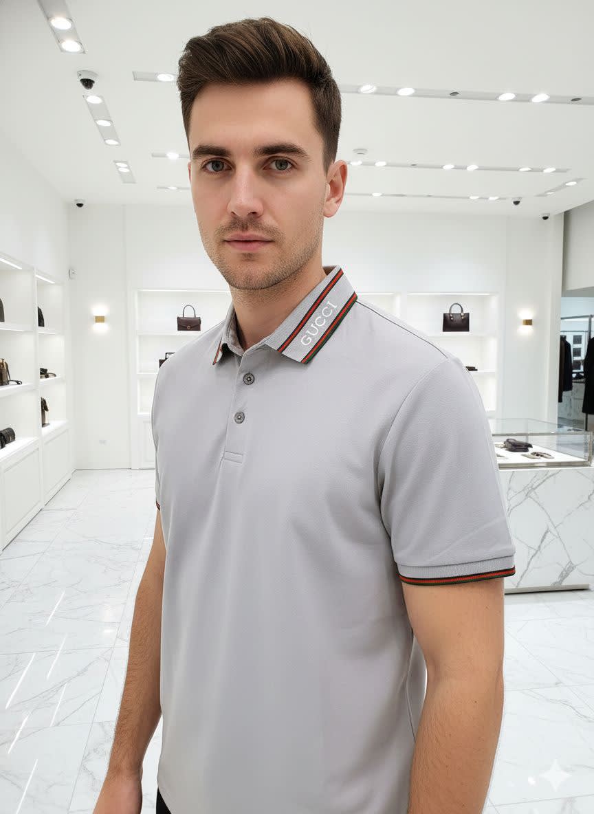 Gucci Sky blue Premium Quality Polo T-shirt-0