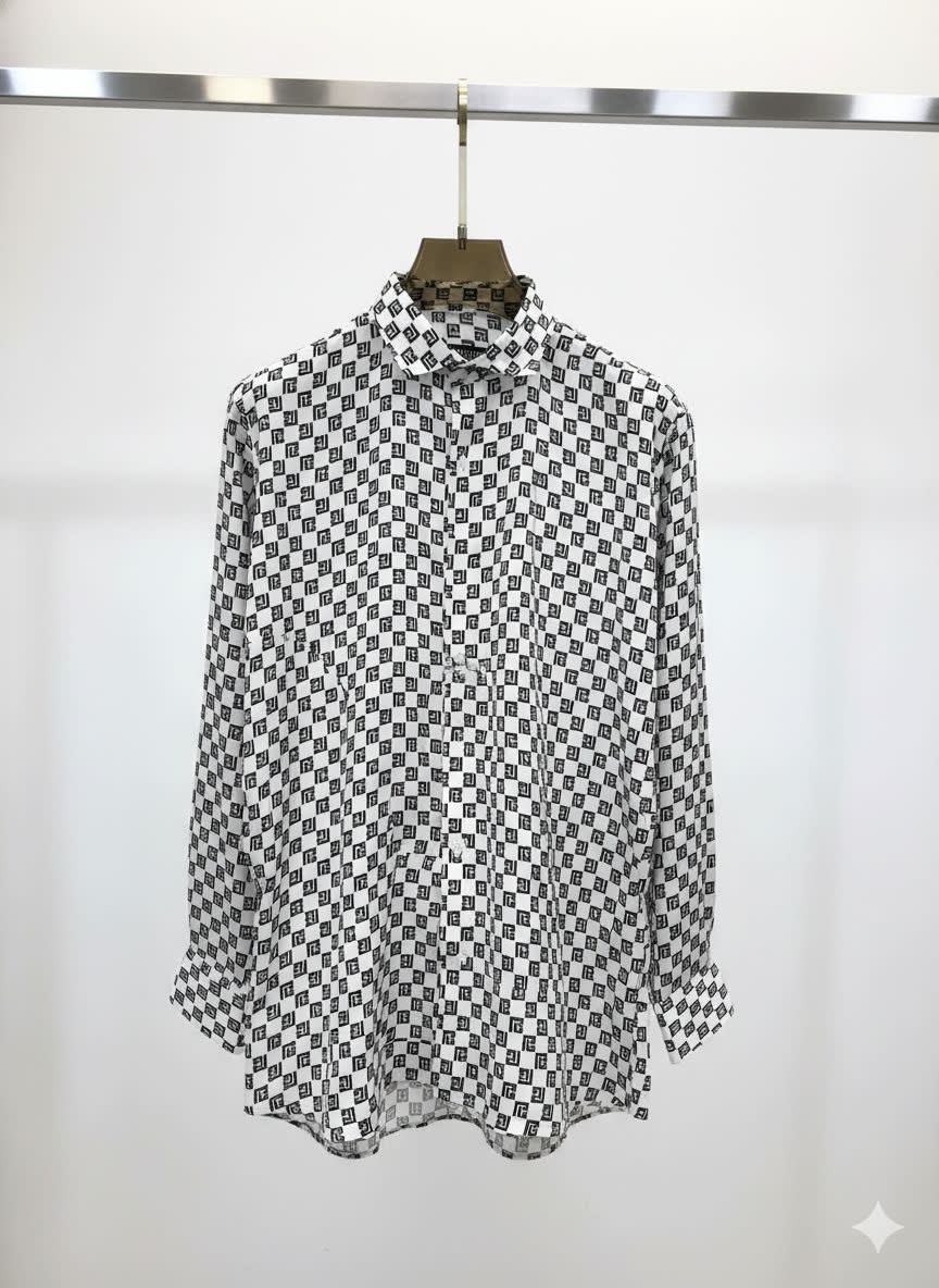 Balmain Embroidered White Premium Cotton Shirt-0