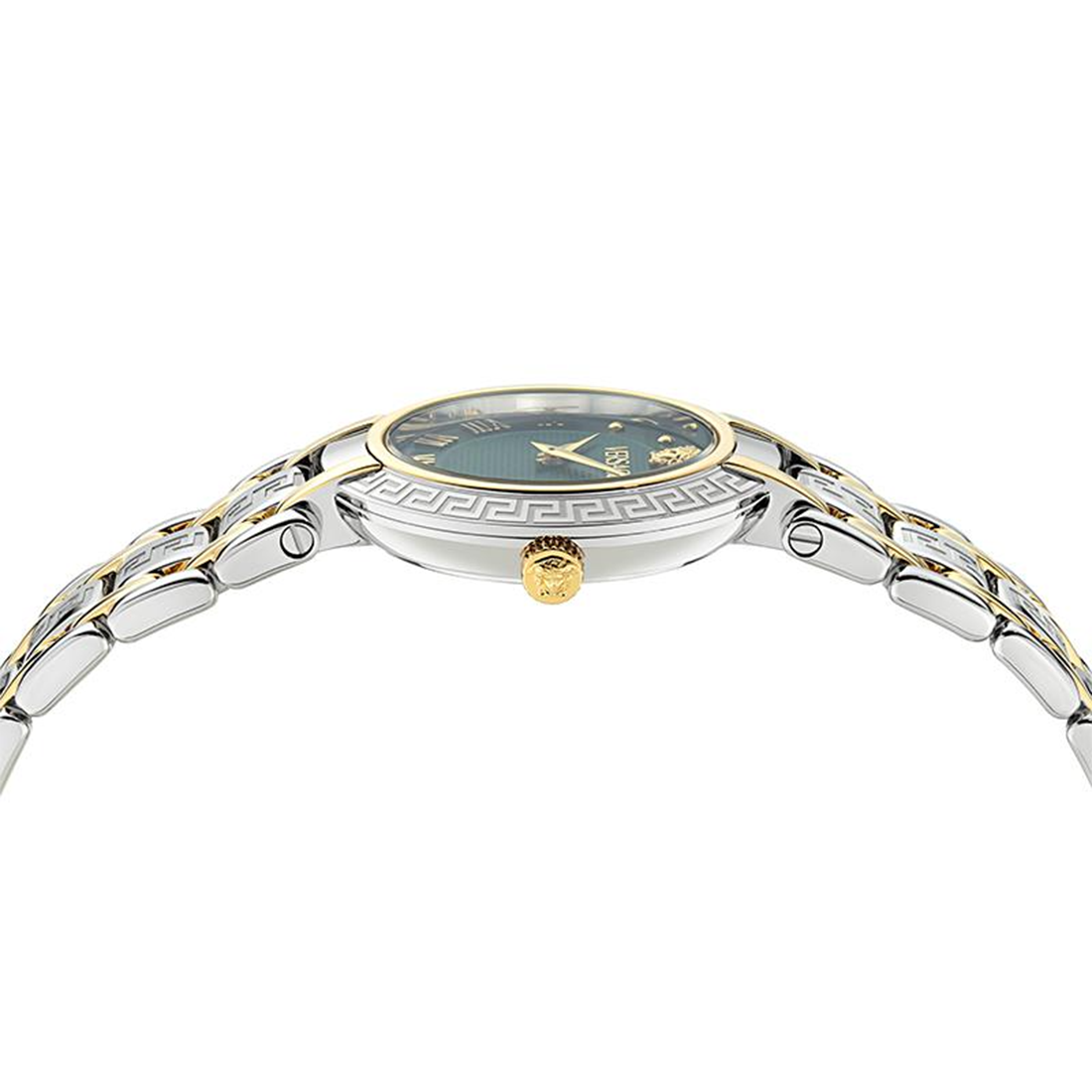 Versace Women | Antlia Two-Tone Bracelet Green Dial Watch VE0P00425-1