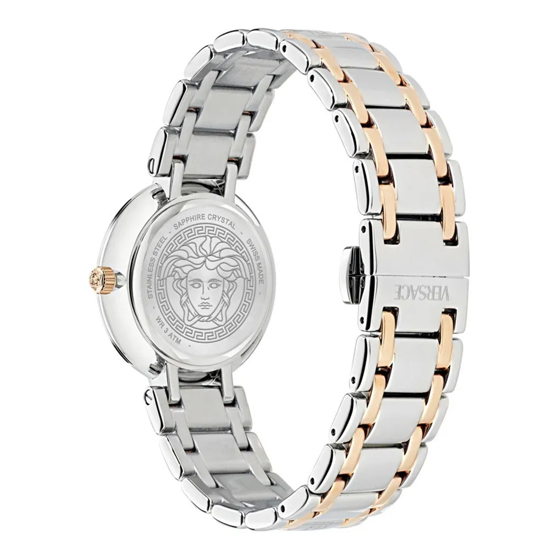 Versace Analogue 'Antlia' Silver Dial Women's Watch VE0P00525-2