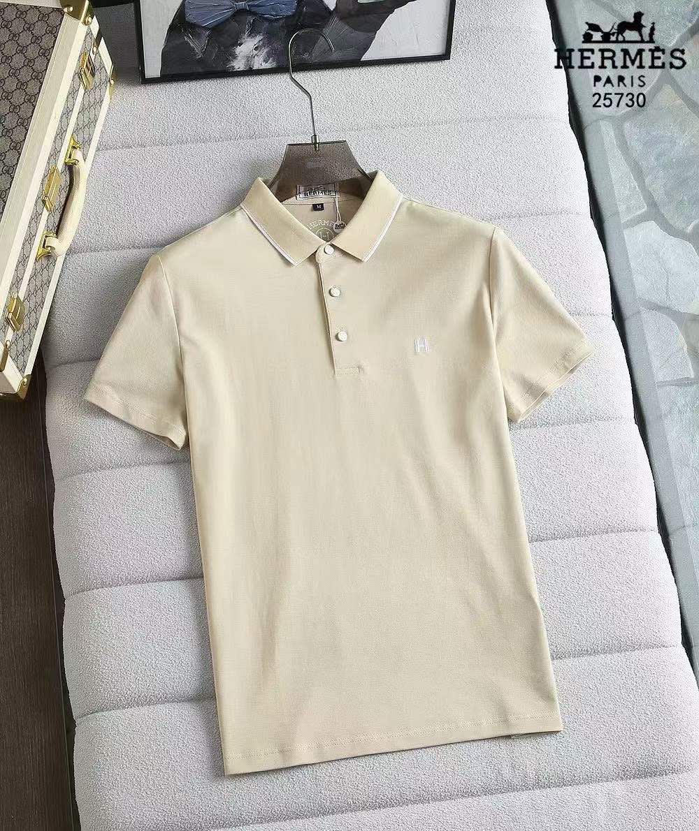 Hermes Beige Premium Quality T-shirt-3