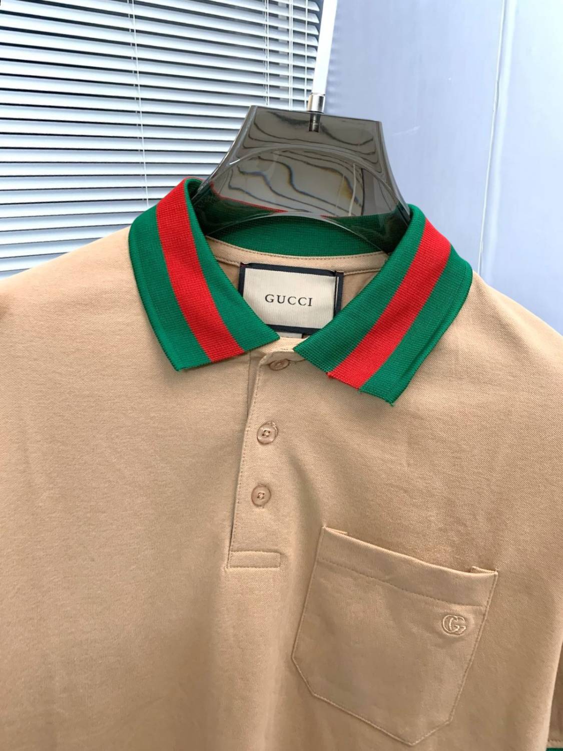 Gucci Cream Premium Quality Polo T-shirt-6