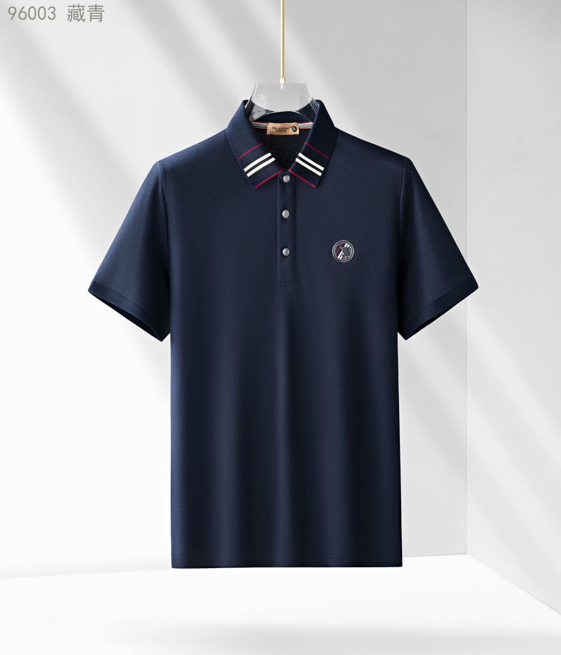 Burberry Embroidered logo Blue Premium Polo T-shirt-0