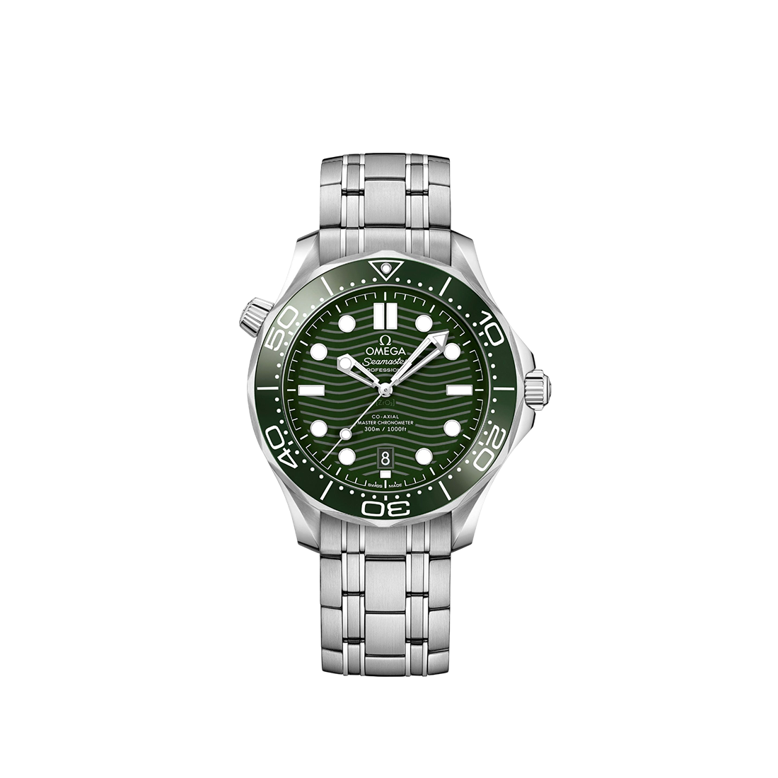 Omega Seamaster Diver 300M Green Dial Stainless Steel Watch 210.30.42.20.10.001-0